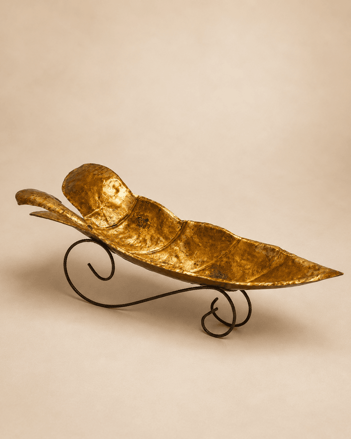 Fruteira artesenal - Metal - Dourado claro envelhecido